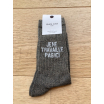 Chaussettes - Je ne travaille pas ici - gris brun paillettes - 36/40