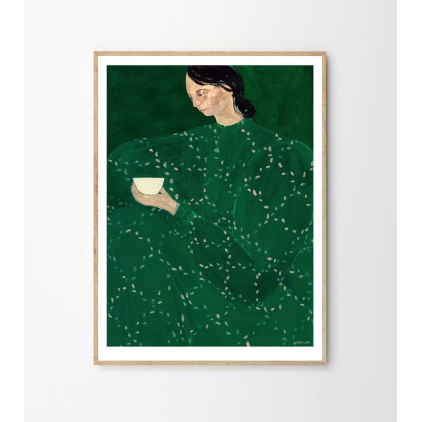 Poster - Sofia Lind - Coffee alone at place de Clichy - 30x40cm