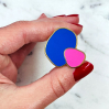 Pin's - Like That - Abstrait rose et bleu