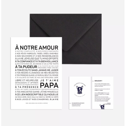 Carte A notre amour - Papa