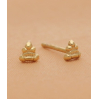 Earring stud, plain with dots g.pl 10199-GB