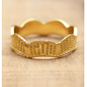Ring size 54 flat waves gold plated 4126-GB-54