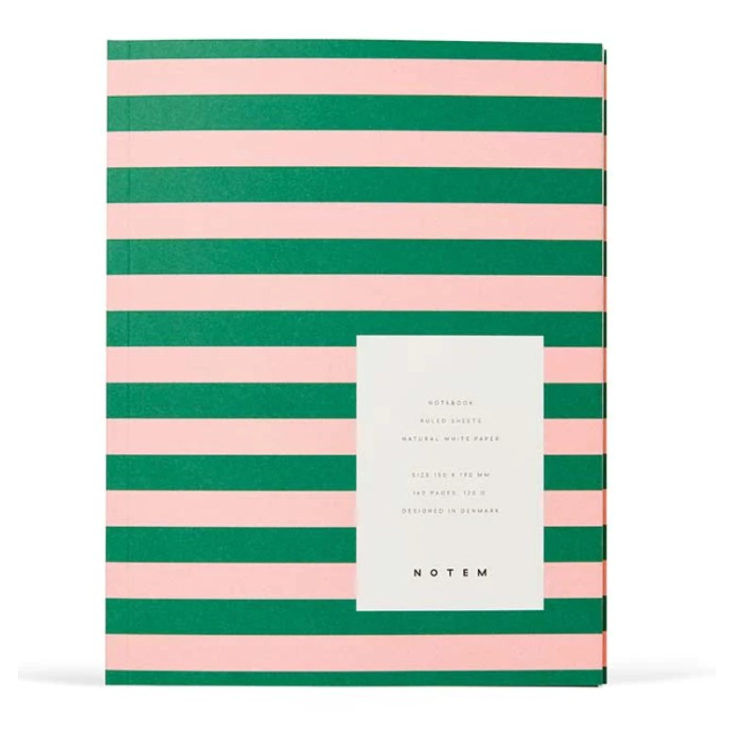 Notebook - Uma - Flat lay - Medium - Green & Rose