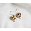 Boucles d'oreilles Lore acetate léopard et laiton doré - E023