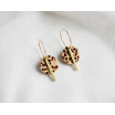 Boucles d'oreilles Lore acetate verte et laiton doré