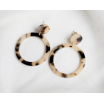 Boucles d'oreilles laiton et acetate