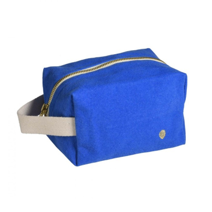 Pouch cube déperlant Iona bleu mecano PM