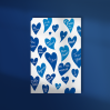 Carte avec enveloppe - Full Love - Bleu