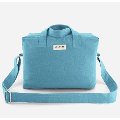 Sauval - Le city bag en coton recyclé - Mediterranean Blue