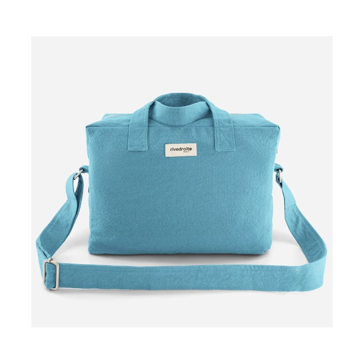 Sauval - Le city bag en coton recyclé - Mediterranean Blue