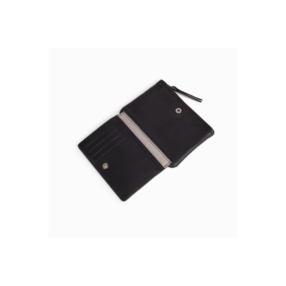 Portefeuille Soly Noir Rose Avril