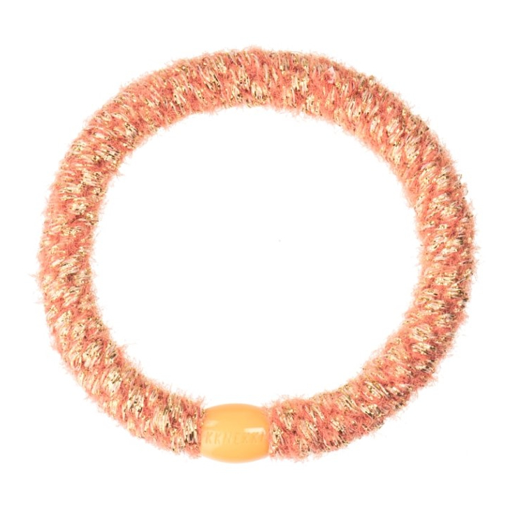 Elastique à cheveux - Velvet Glitter Coral - 5288