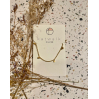 Bracelet - perle blanche et rond or