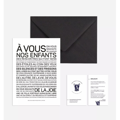 Carte postale avec enveloppe - A vous nos enfants