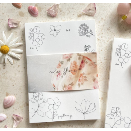 Papillonnage - bloc-notes - Notes fleuries