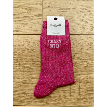 Chaussettes - Crazy bitch - paillettes 36/40