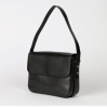 Sac Gina - cuir classique lisse - Noir