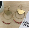 Boucle d'oreille Joséphine en laiton doré