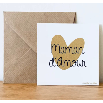 Carte & enveloppe - Maman d'amour