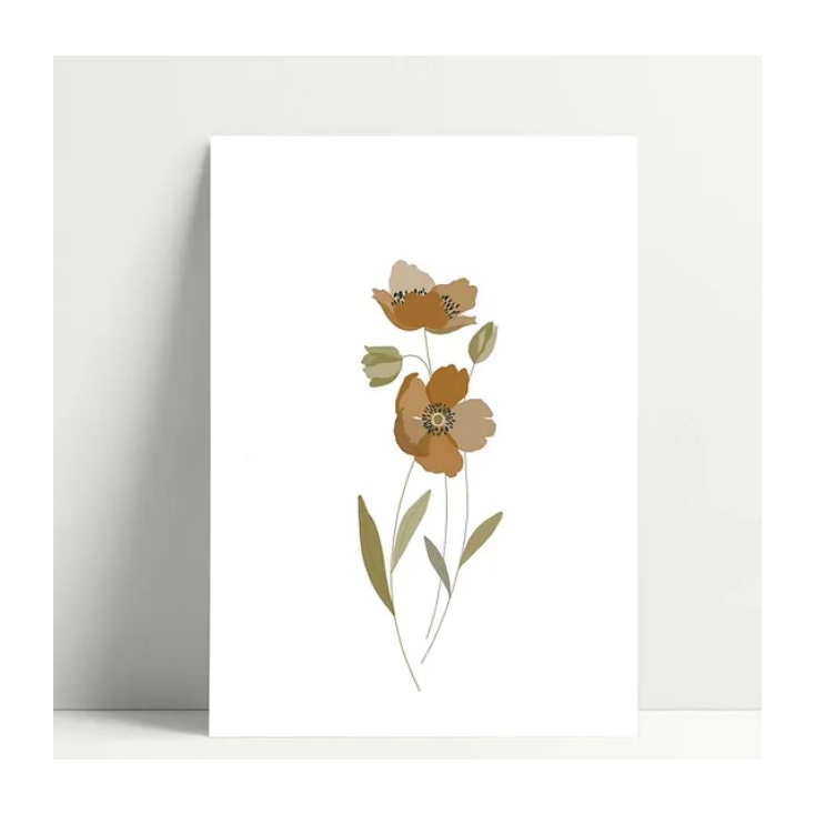 Carte simple - Coquelicot