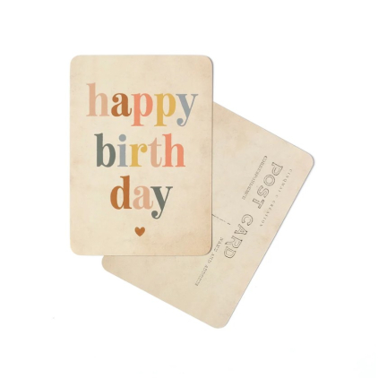 Carte postale - Happy Birthday - Arc-en-ciel - All colors