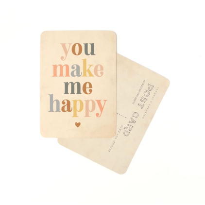 Carte postale - You make me happy - Arc-en-ciel