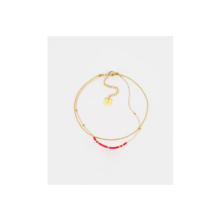 Bracelet de cheville Alana - rouge