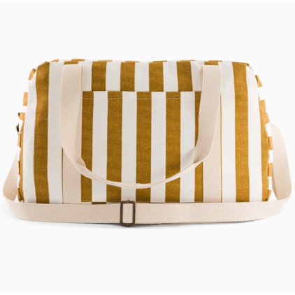Sac à langer Raphaël - Rayures - Caramel et ecru