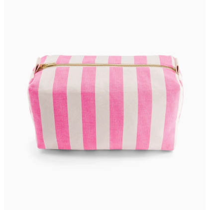 Trousse de toilette Vic rayure - Rose fluo