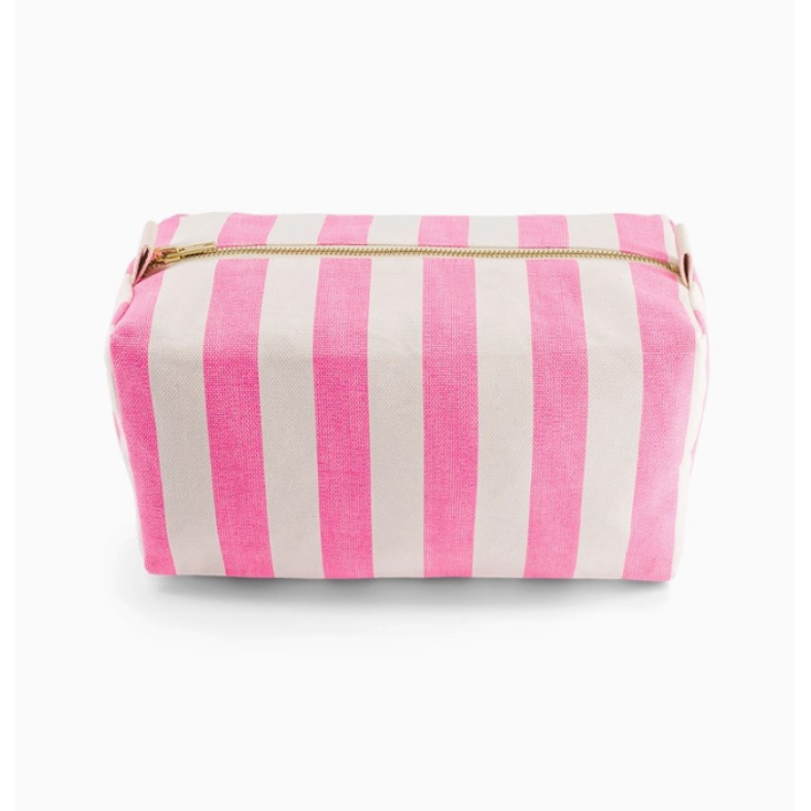 Trousse de toilette Vic - Rayures - Rose fluo