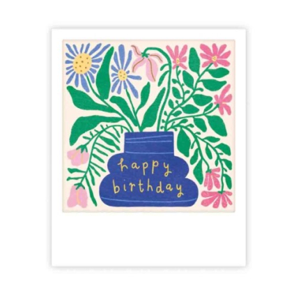 Mini carte - Happy birthday flowers - MP1045EN