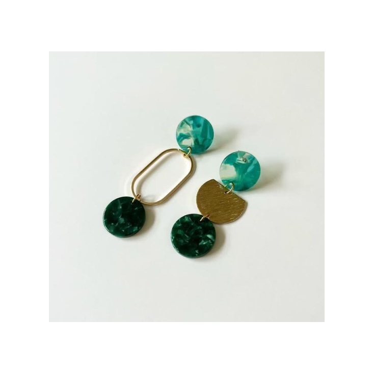 Boucles d'oreilles Yara vert - F080