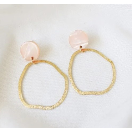 Boucles d'oreilles Britt rose - F015
