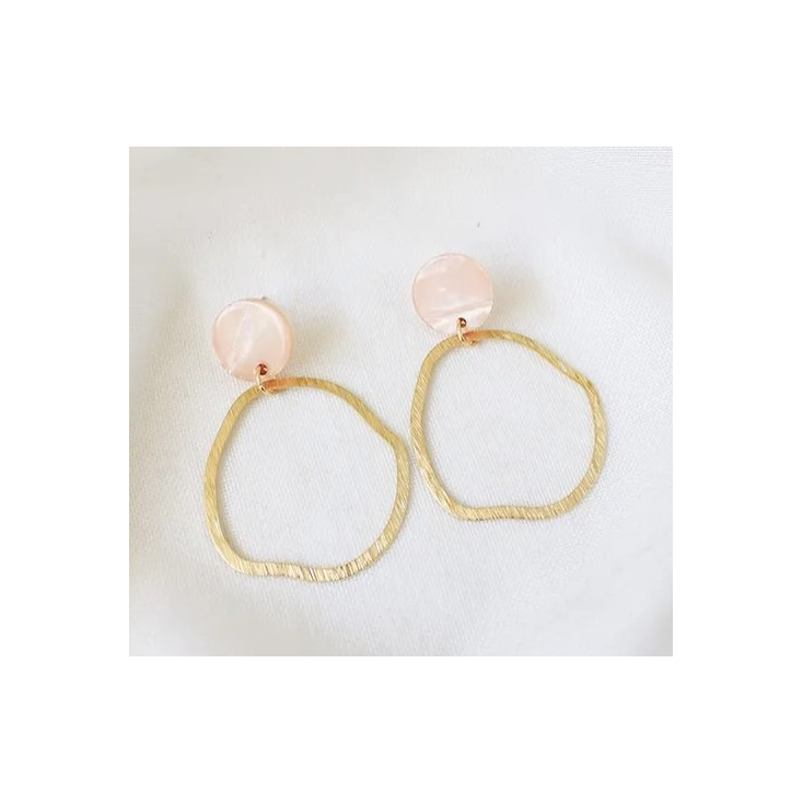 Boucles d'oreilles Britt rose - F015