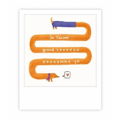 Mini carte postale - je t'aime grand - MP0902FR