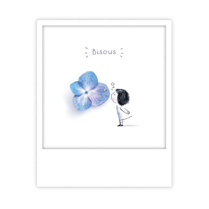 Carte postale - bisous flower fish - ZG1391FR