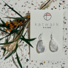 Boucles d'oreilles - argent - grande goutte brossée