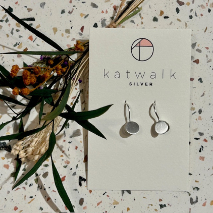 Boucles d'oreilles - argent - 2 pastilles "castagnettes"