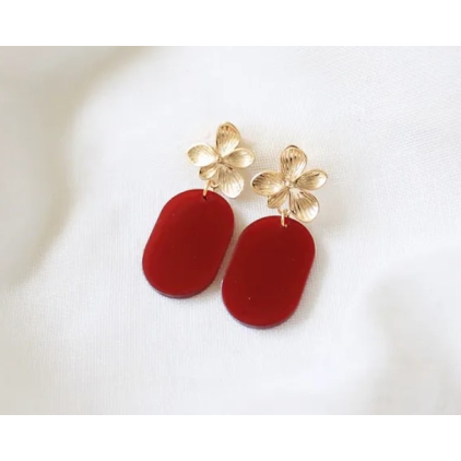 Boucles d'oreilles Alice - gris - D030
