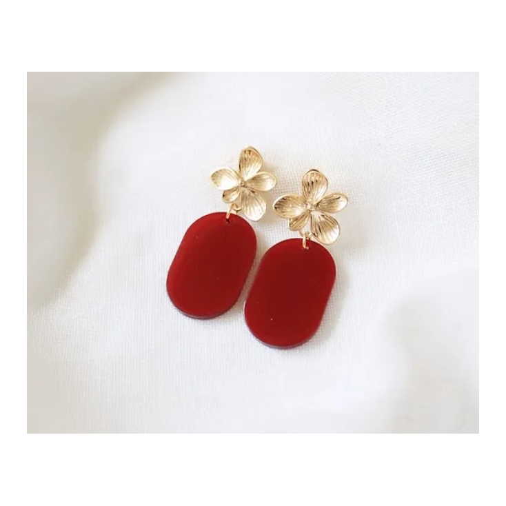 Boucles d'oreilles Alice - gris - D030