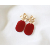 Boucles d'oreilles Alice - bordeaux - F027