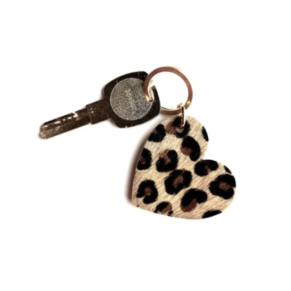 Porte-clefs - Heart - Léopard
