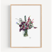 Affiche A4 Violet Flowers
