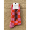Chaussettes - Qui courent vite - damier rose - 36/40