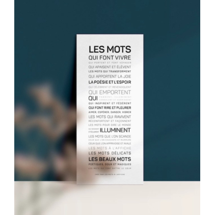 Marque-page - Les mots