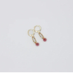 Boucles d'oreilles - petite - 03 - dark pink