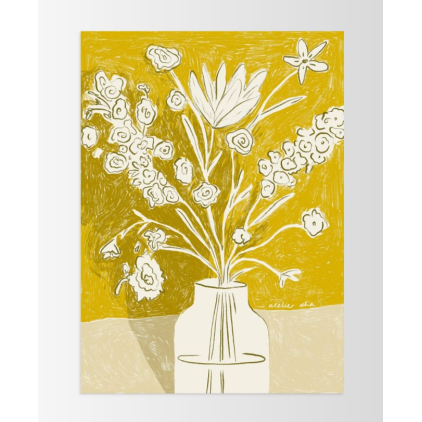 Poster - Anouk van Cleef - A Yellow Bouquet - 30x40cm