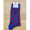 Chaussettes - Petit con - damier bleu prune - 40/45