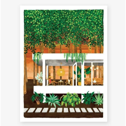 Affiche décorative - Large - house in the woods - 50x70 cm
