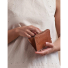 Lola Coin Purse - Cognac Croco